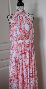 High neck sleeveless dress